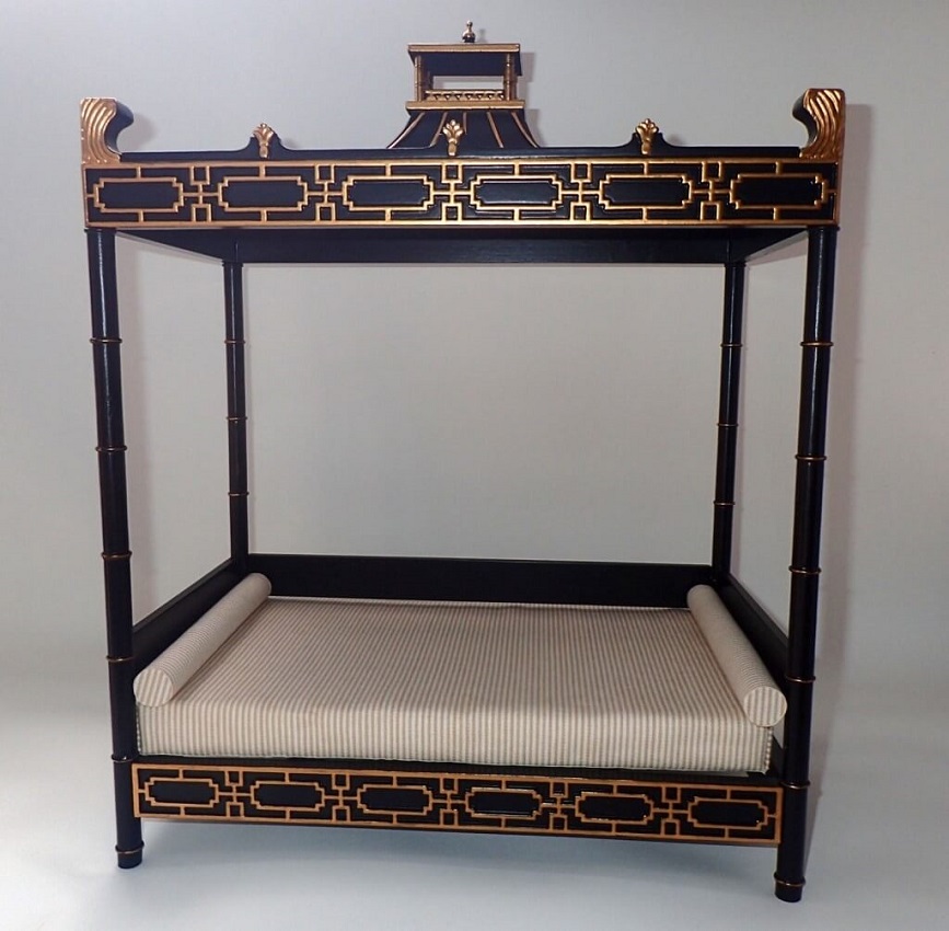 Chinese Bed - mahogany-Note Bed is shipped Flat Packed